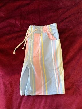 Free Planet Pastel Multi-Stripe Drawstring Shorts